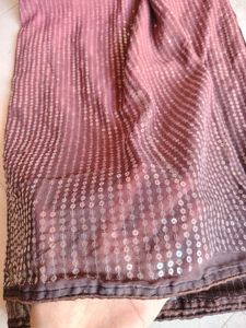 Sparkling Sequin Ombre Saree