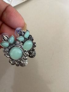 Beautiful Mint Green Jhumka Earrings