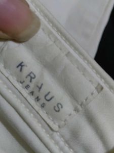 Cream Flared Jeans