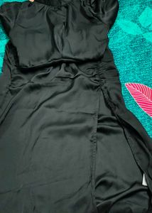 SHEIN Black Puff Sleeve Dress