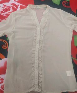 Ruffled Sheer Blouse