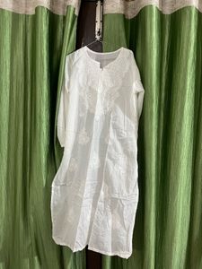 White Chikankari Kurta