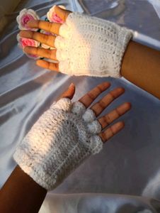 Cute Crochet Paw Fingerless Gloves