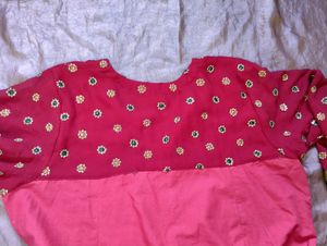 Red- Pinkish A-line Flared Dress