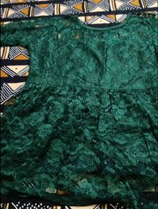 Green Net top