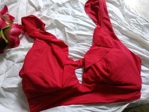 Vibrant Red Bikini Top