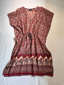 Bohemian Print Kaftan Dress