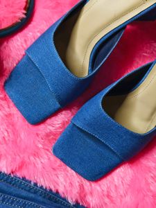 New Stylish Denim Heels