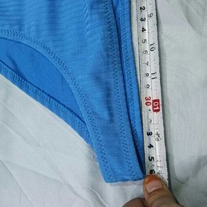 🤎 Blue Ribbed Bikini Bottoms