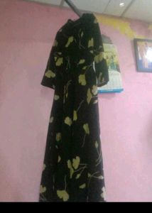 Flowy Floral Print Dress Material