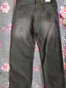 Stylish Black Wash Wide Leg Jeans
