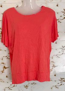 Coral Orange Relaxed Fit T-Shirt