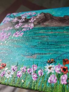 Serene Spring Mix Media Painting