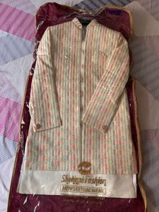 Men Heavy Work Jacket and Kurta Set