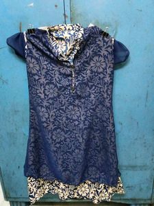 Blue Floral Kurta