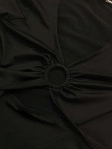 Black Bodycon Dress With Cut Out