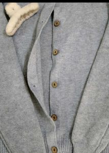Gray Knit Cardigan