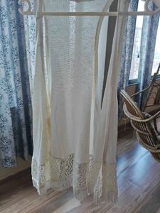 Fashionable Crochet detail Shrug