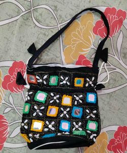 Traditional Ethnic Mirror Work Potli Bag