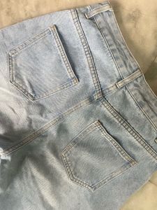 Savana Light Wash Wide Leg Cargo Jeans