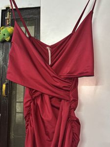 Burgundy Bodycon Mini Dress🌹