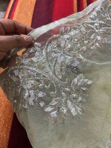 Premium Embroidered Net saree with Sequins