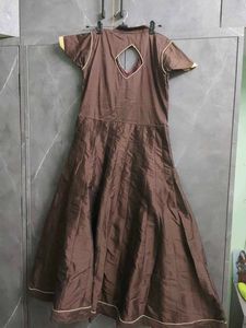 Elegant Brown Ethnic Gown