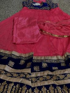 New Pink Anarkali Kurta Set For Grabs