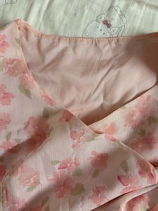 Charming Floral Print Puff Sleeve Dress