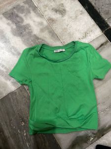 Vibrant Green Crew Neck T-Shirt