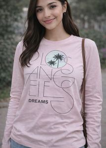 Pink Los Angeles Graphic Tee