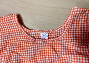 Cute Gingham Ruffle Hem Dress
