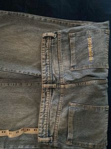 denim straight leg jeans