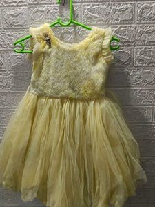 Cute Yellow Girls' Dress
