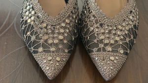 Belle Step Embellished Slingback Heels