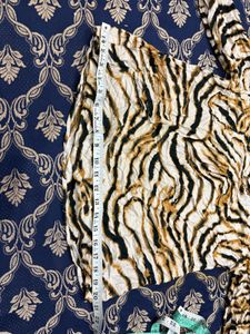 Stylish Tiger Print One-Shoulder Top