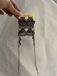 Antique Oxidized Silver Earrings