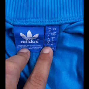 Adidas Blue Striped Athletic Shorts