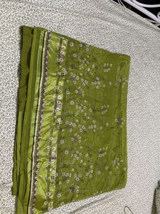 Beautiful Green Floral Saree