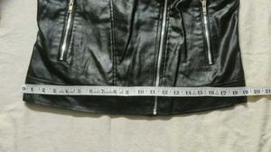 Black Faux Leather Biker Jacket
