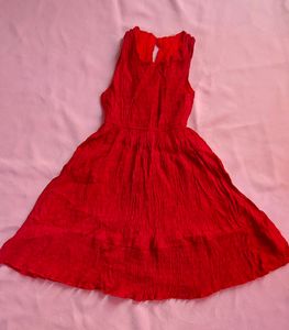 Red Summer Frock- 5 To 7 Years