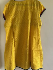 Yellow Embroidered Anarkali Kurta