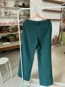 Elegant Forest Green Wide Leg Trousers