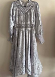 AllSaints Gen Broderie long sleeve dress