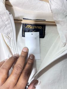 Vintage White Eagle Print Bomber Jacket