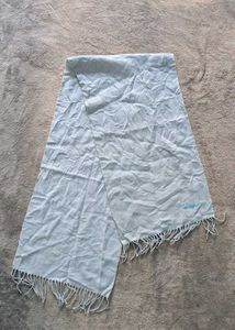 Light Blue Scarf with Tassels