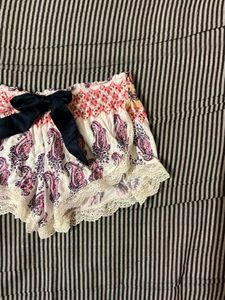 Paisley Print Sleep Shorts with Bow Detail