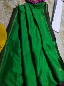 Green Maroon Pattu Saree