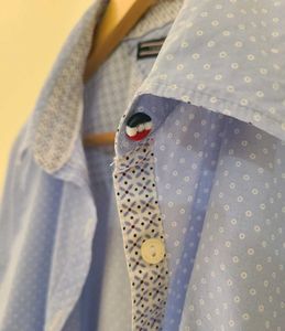 Tommy Hilfiger womens Light Blue Dotted Shirt 🔥
