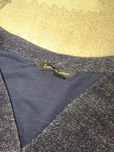 Sparkly Navy Blue Wrap Dress